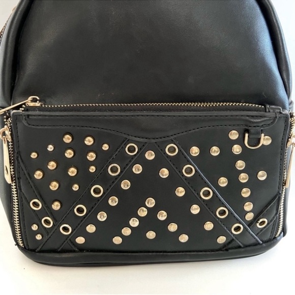 Yoki bag backpack purse black gold studs small - Picture 7 of 13